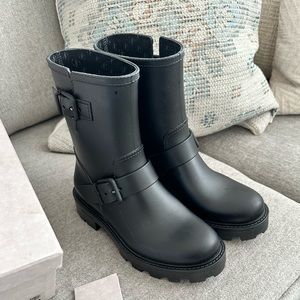 Jimmy Choo Yael Designer Rain Boot-Black